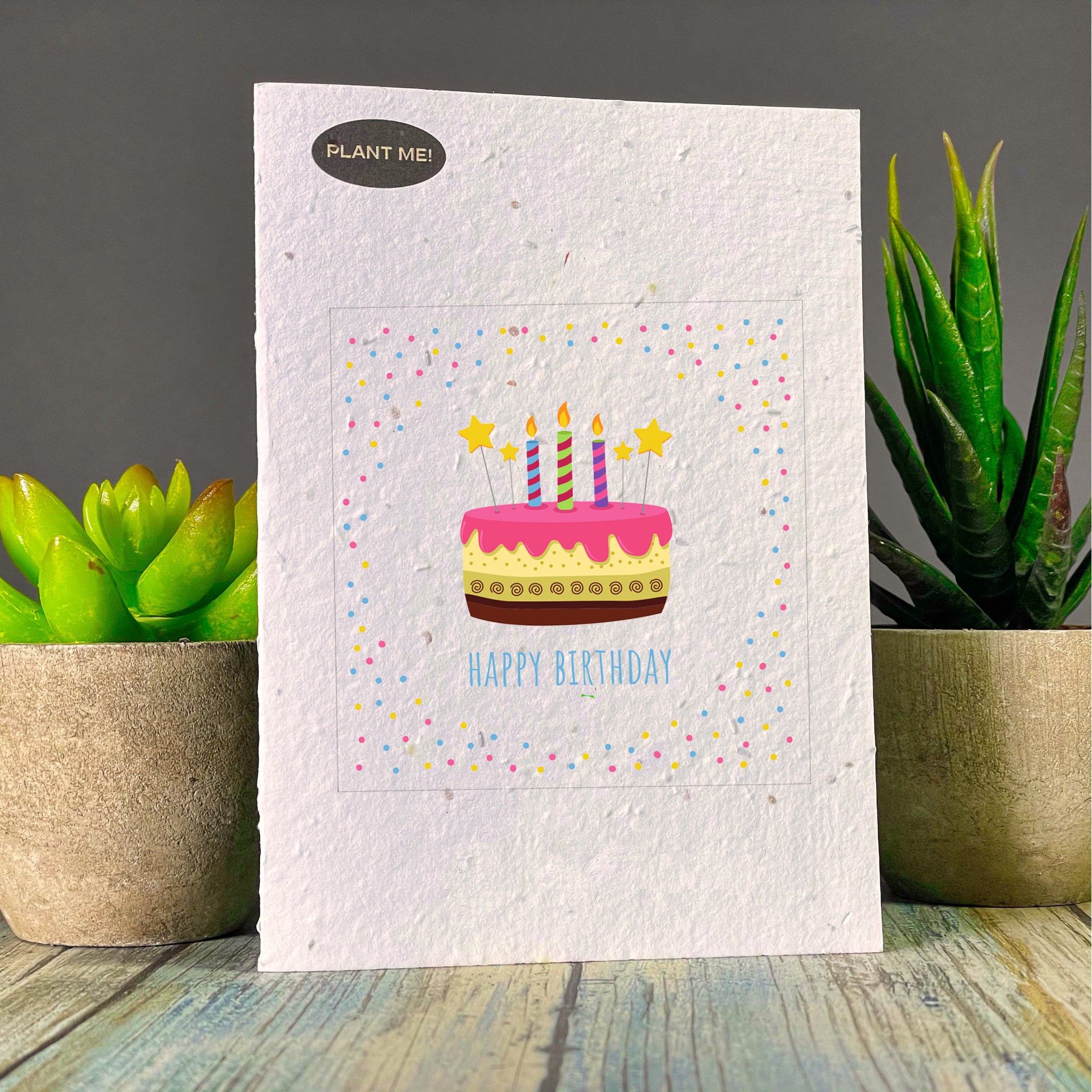 Third Birthday Cake Plantable Greeting Card – Plantable Greetings